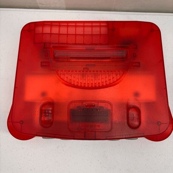 Nintendo 64 Replacement Console Only Clear Red Not Funtastic Replacement Shell - Picture 2 of 8
